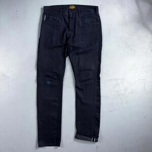 Brave Star Jeans Mens 34 Blue Selvedge Cone Denim Dark Wash Slim Straight USA